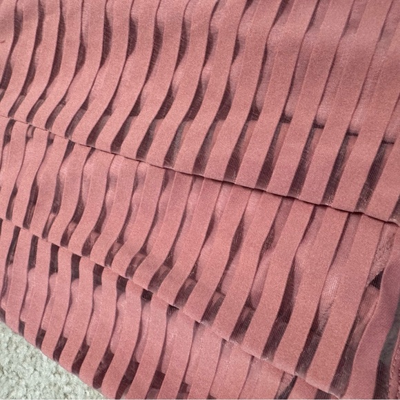 Lucy in the Sky pink sheer striped pull on shorts M - Picture 3 of 7